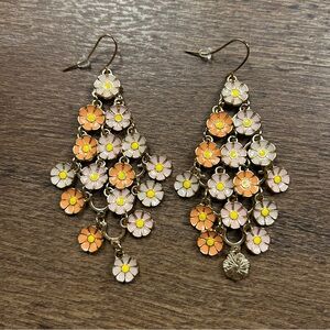 Elegant Flower Chandelier Earrings